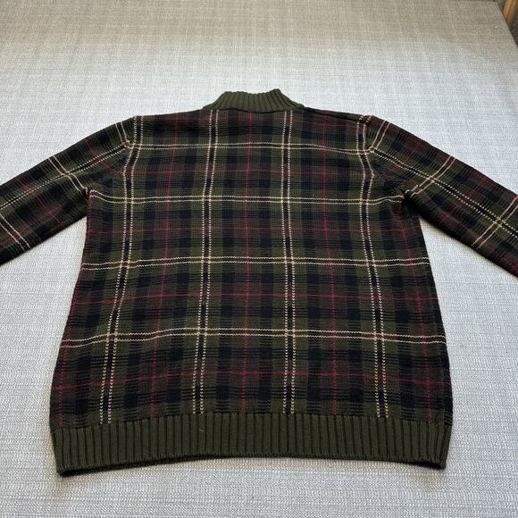 Lauren Ralph Lauren Sweater Mens Large Plaid Half Zip Pullover Mock Neck Classic - Picture 2 of 6